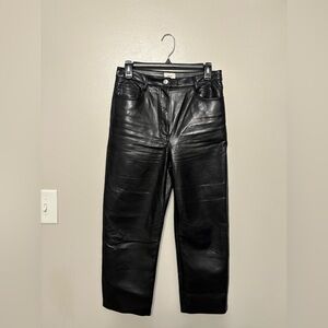 Wilfred Black Leather Pants